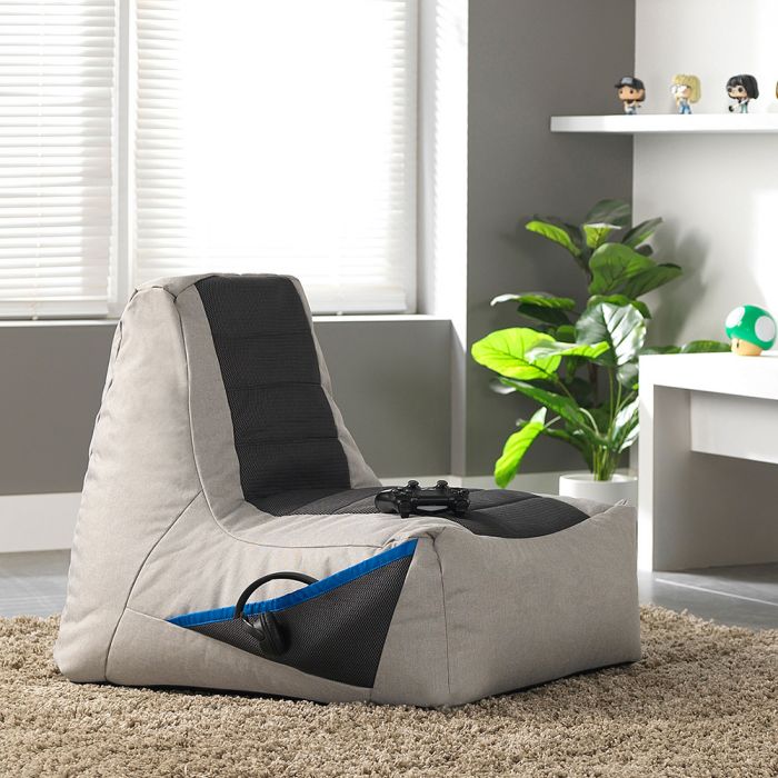 PLAY R1 Meta Gaming Recliner Bean Bag Grey