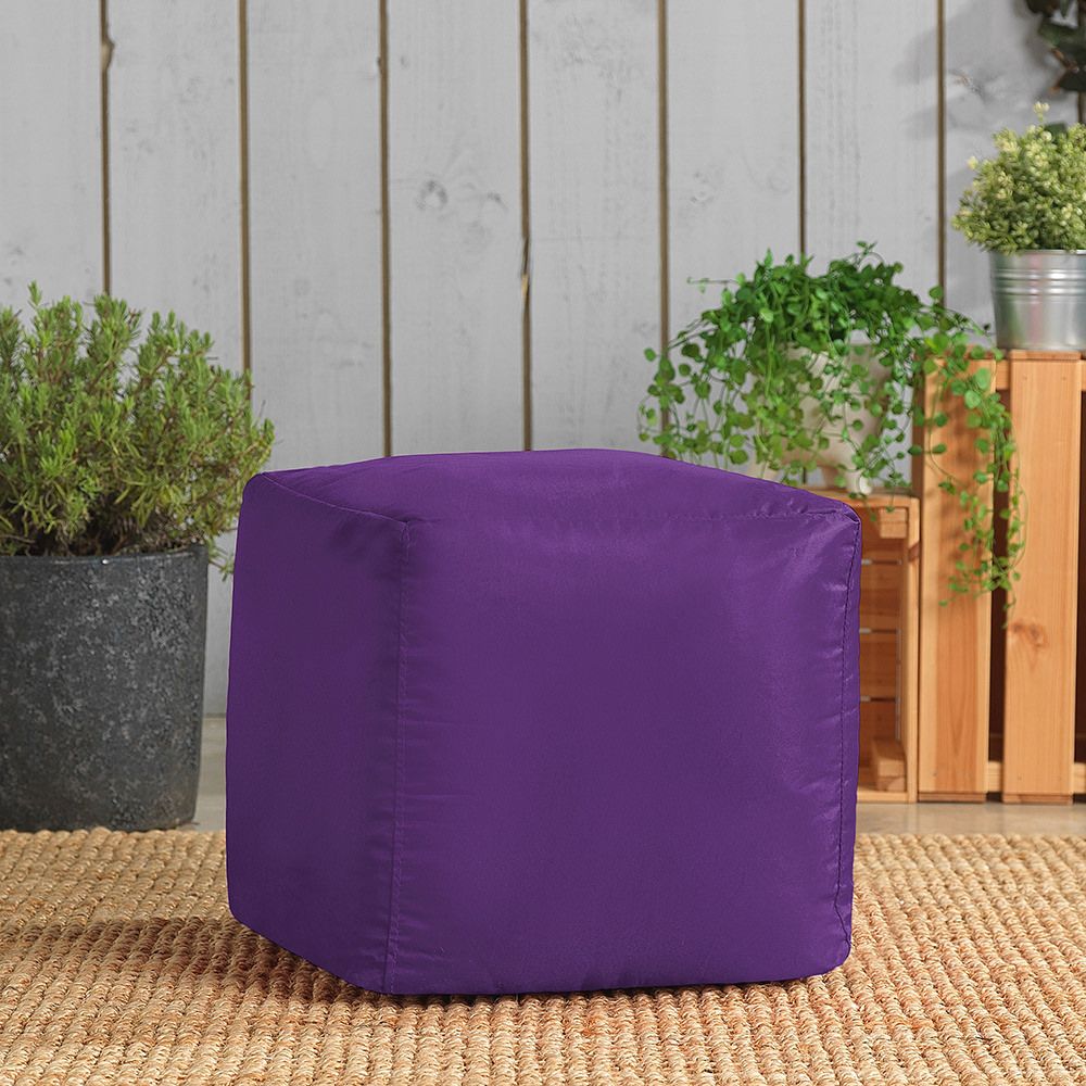 Veeva® Cube Footstool Bean Bag, Indoor & Outdoor