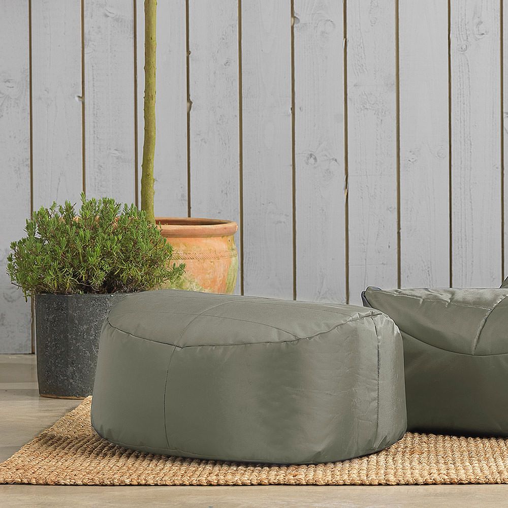 Veeva® Vista Indoor Outdoor Footstool olive white background
