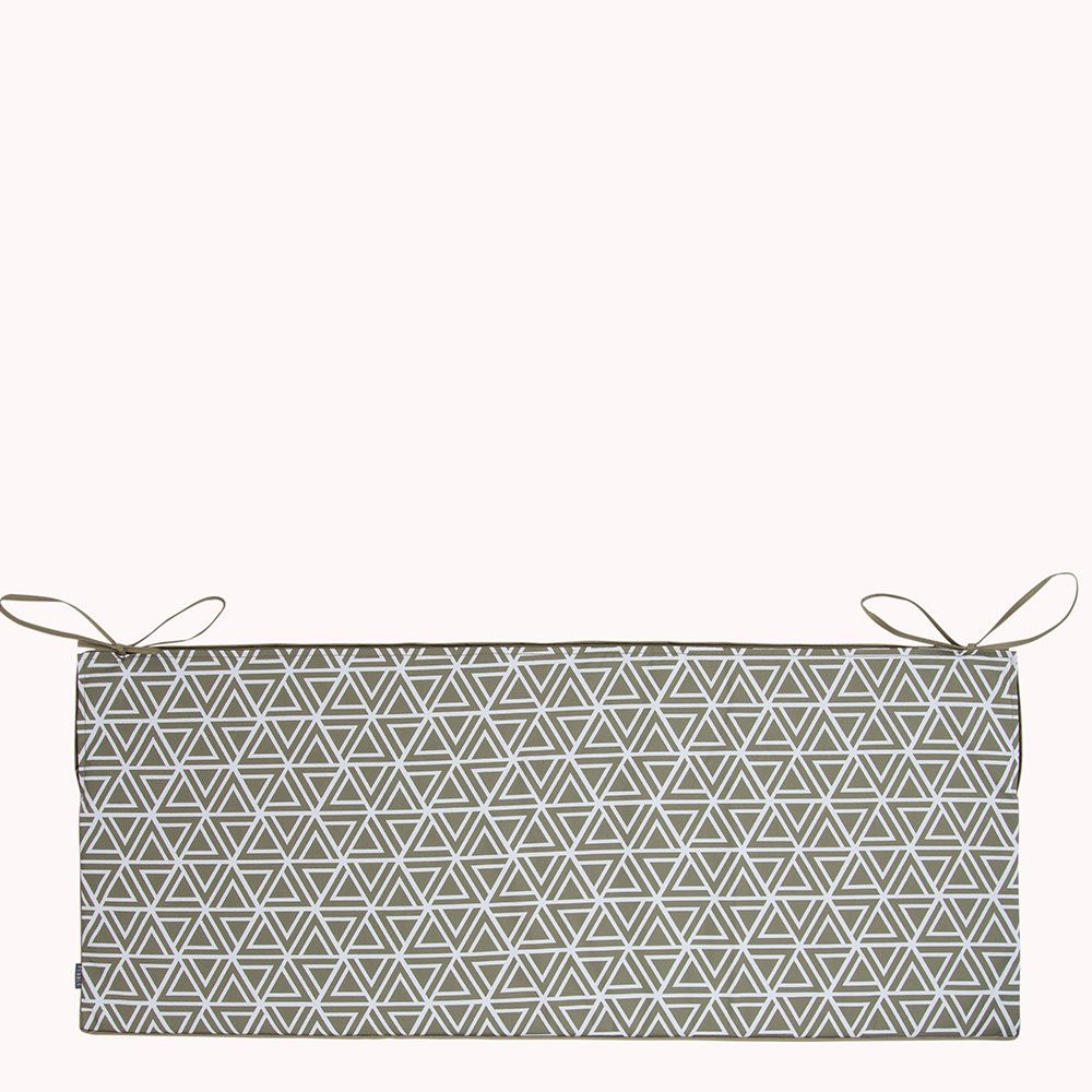 Veeva® Geometric Printed Outdoor Garden Bench Cushion, 108 x 45cm