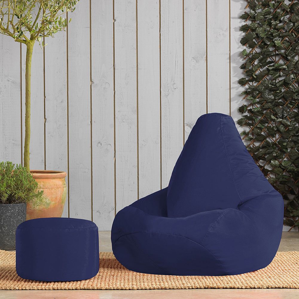 Veeva® High Back Bean Bag & Footstool Set