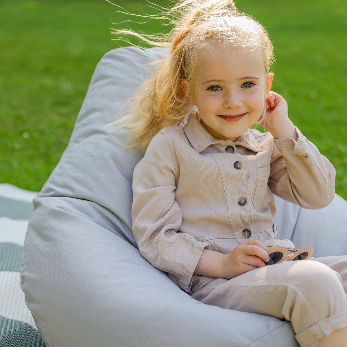 icon® Kids High Back Bean Bag Pod Indoor-Outdoor