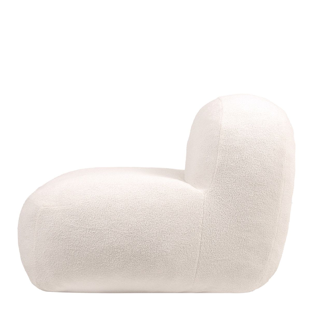 icon® Lisbon Foam Filled Boucle Chair, Cream