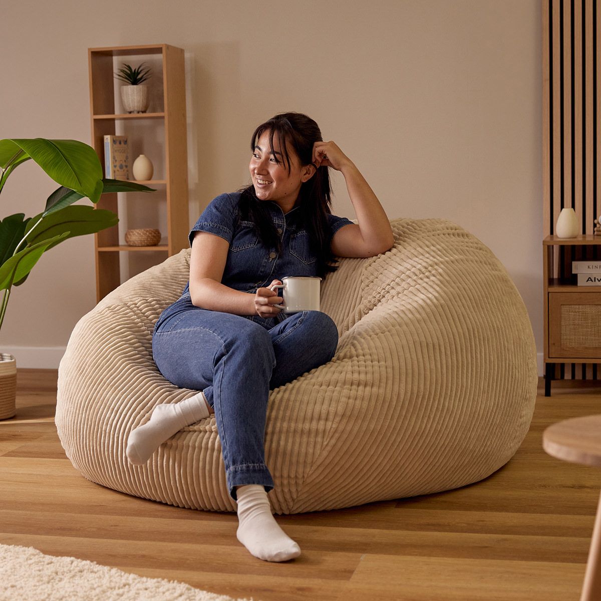 icon® Nimbus XL Chunky Cord Foam Filled Bean Bag