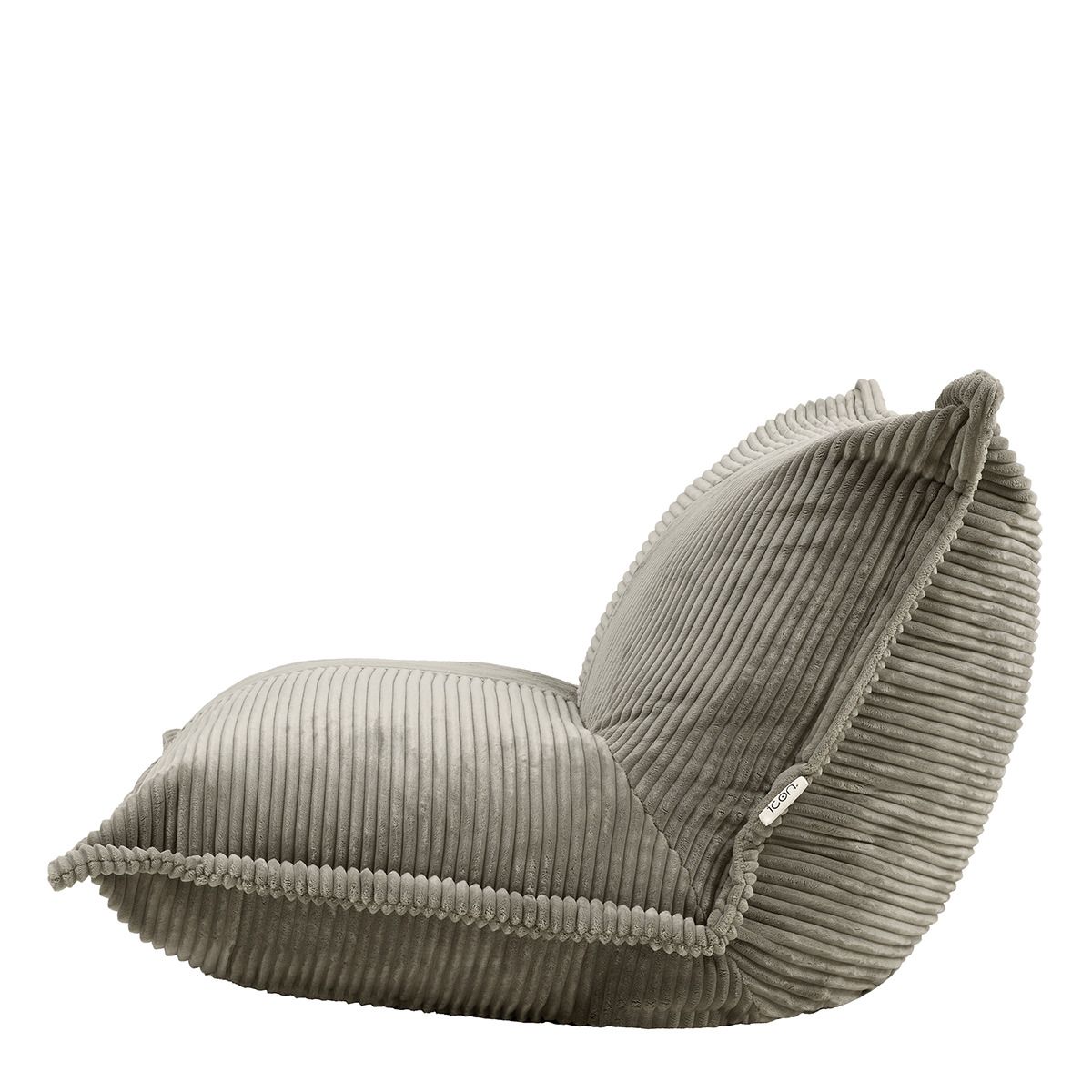 icon® Porto Foam Filled Chunky Cord Chair, Grey
