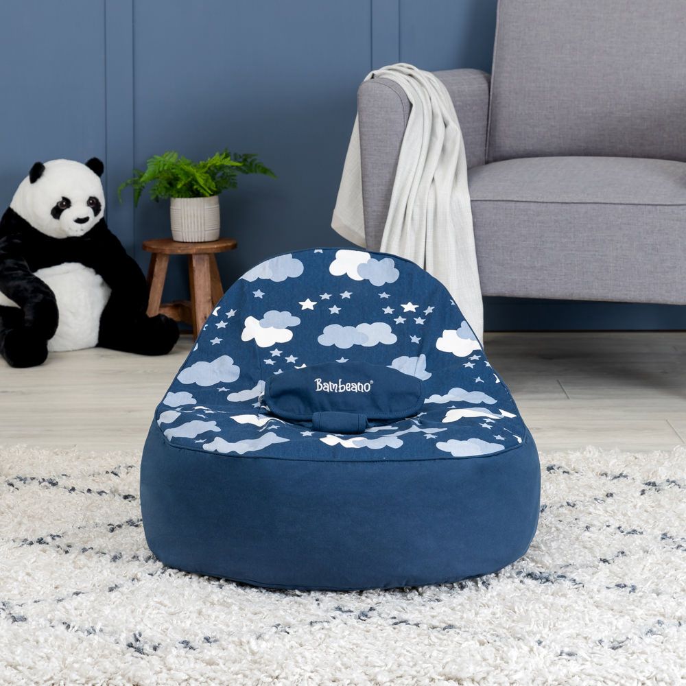 bambeano cloud baby bean bag blue lifestyle