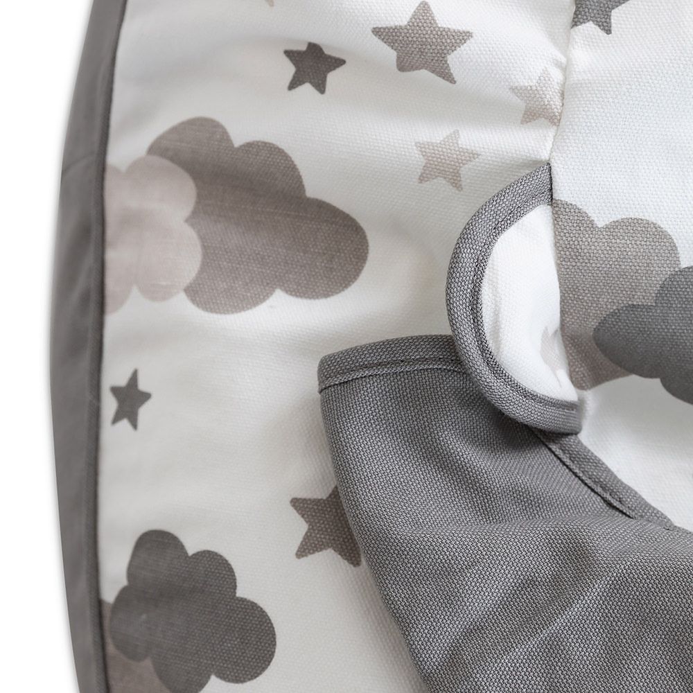 bambeano cloud baby bean bag grey detail