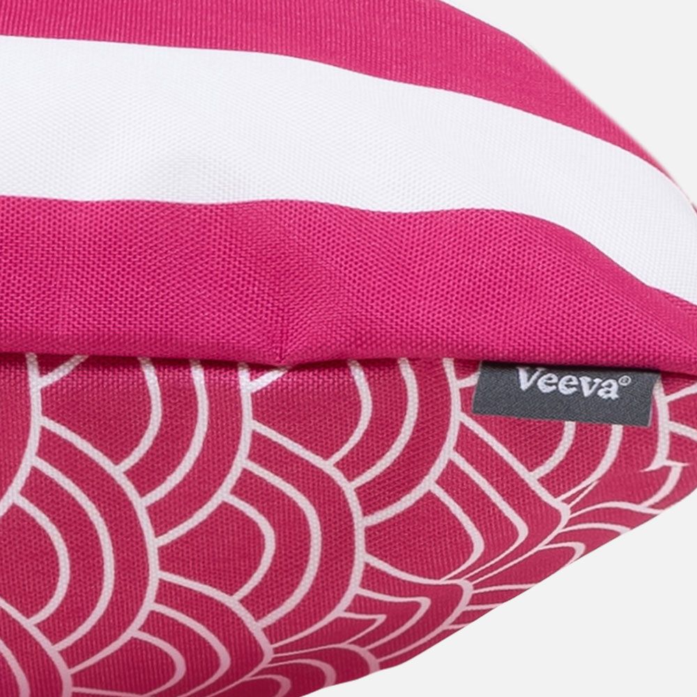 Veeva® Deck Stripe Outdoor Cushion Pink, Pack of 4