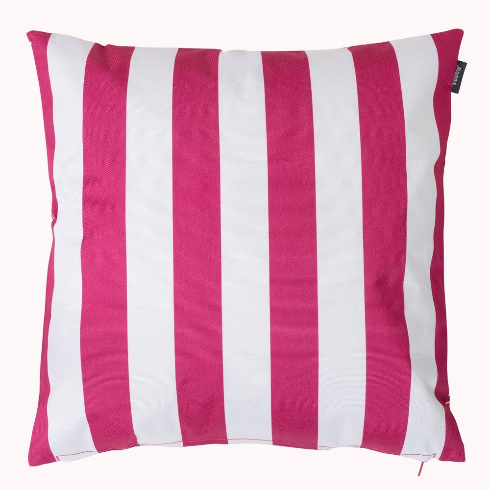 Veeva® Deck Stripe Outdoor Cushion Pink, Pack of 4