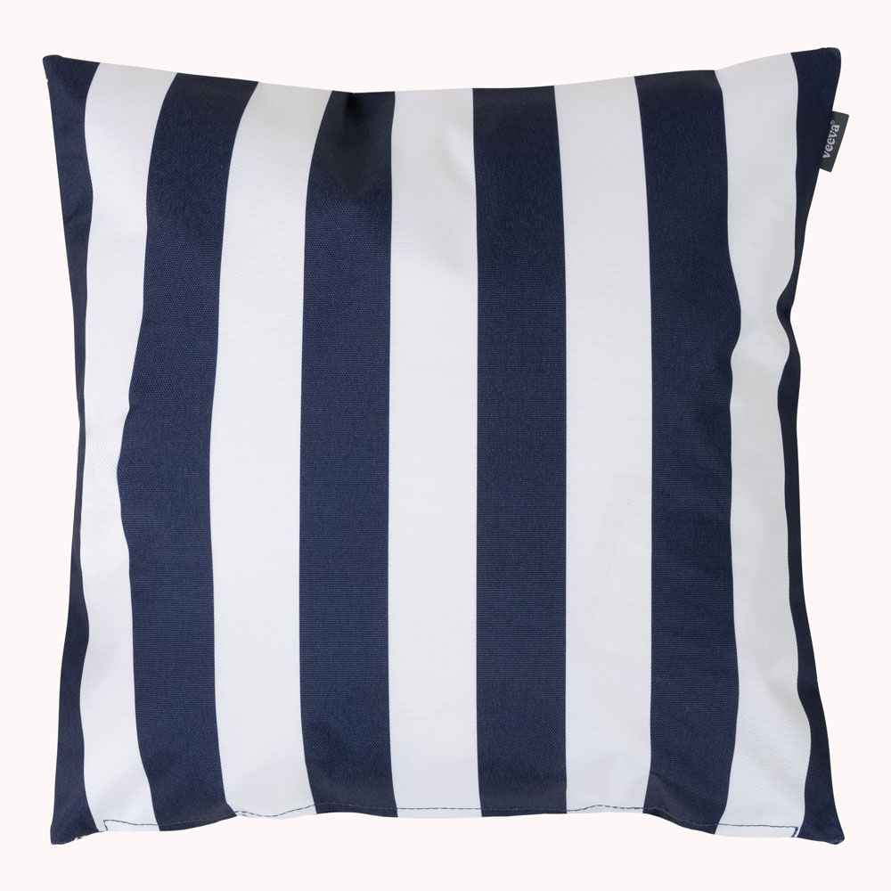 Veeva® Deck Stripe Outdoor Cushion Navy, Pack of 4
