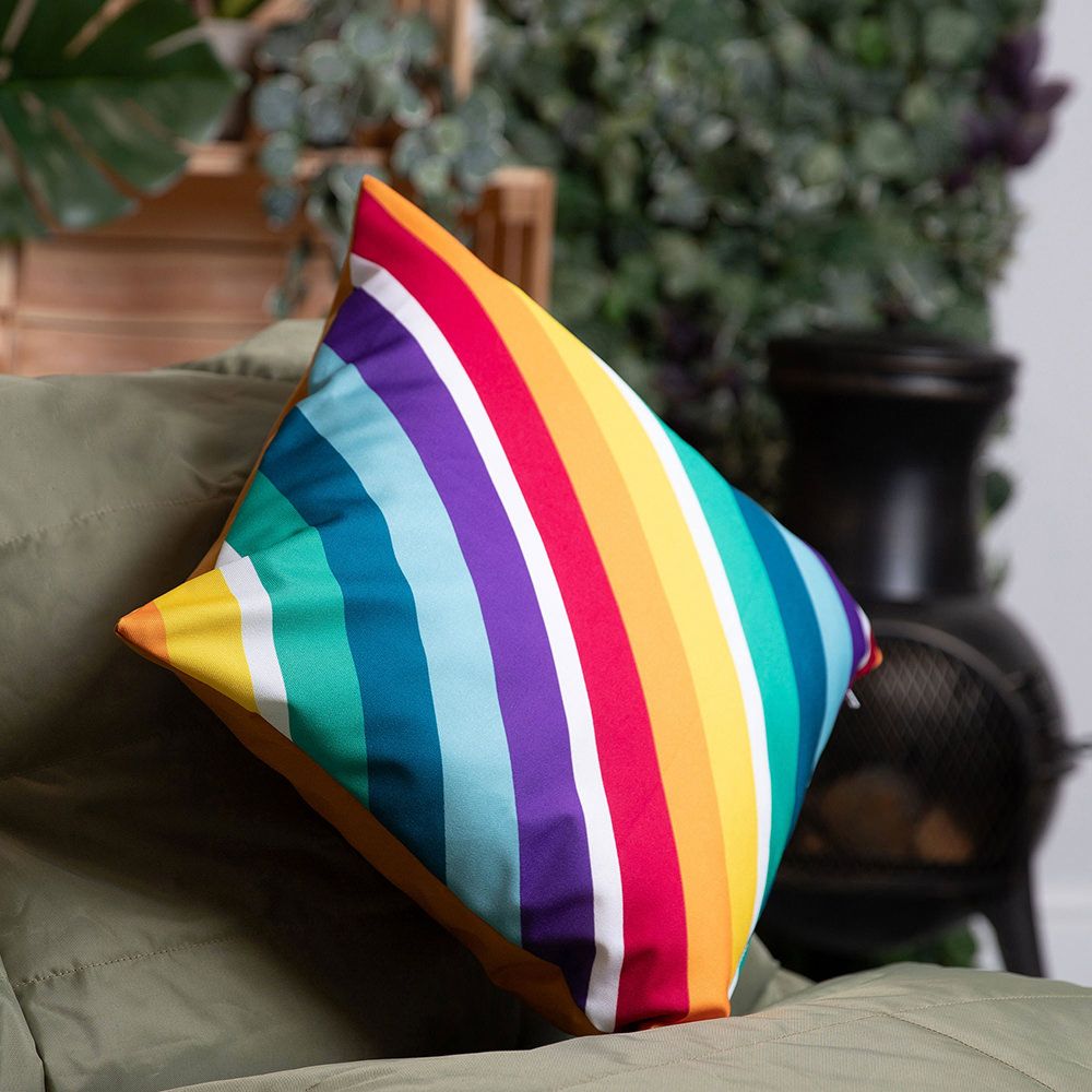 Veeva®  Rainbow Stripe Outdoor Cushion