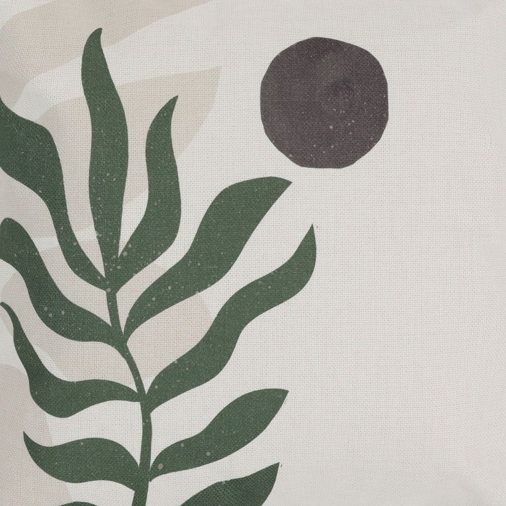 icon® Walnut Leaf Print Cushion, Brown