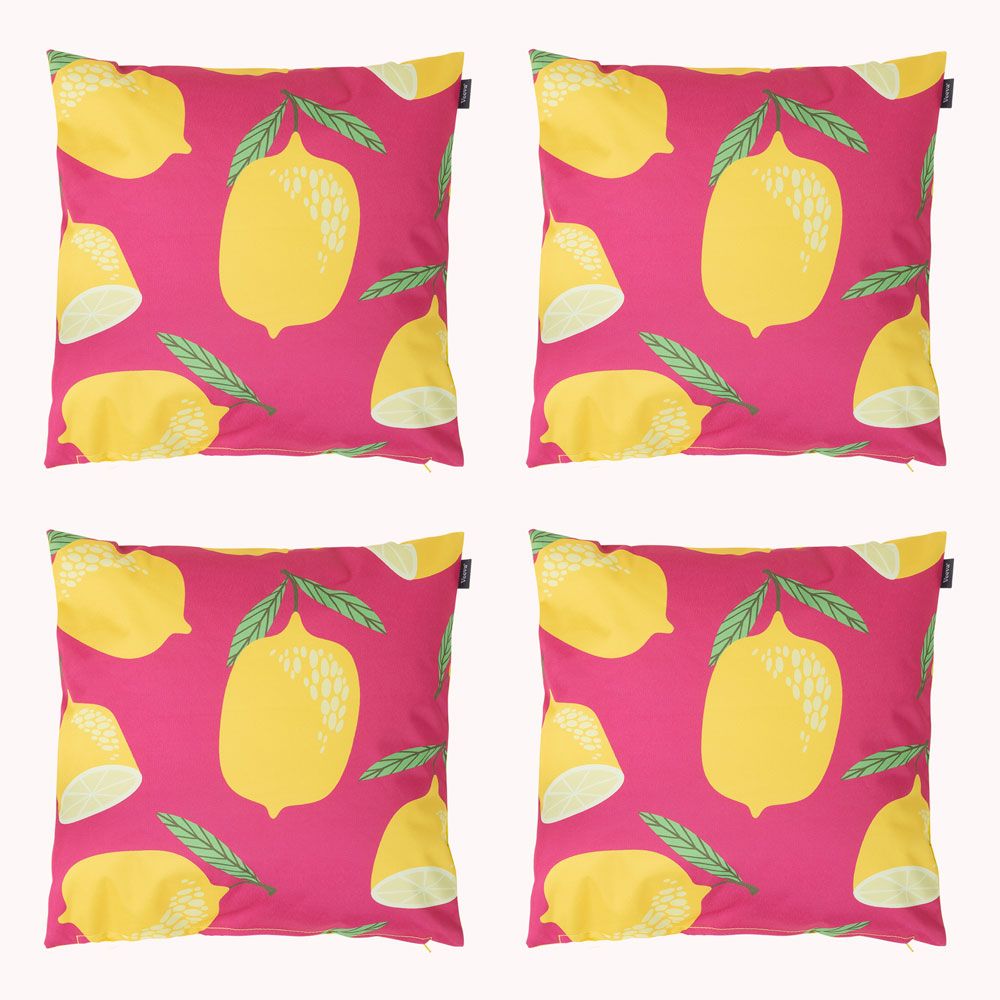Veeva® Lemon Fruit Outdoor Cushion, Pack of 4