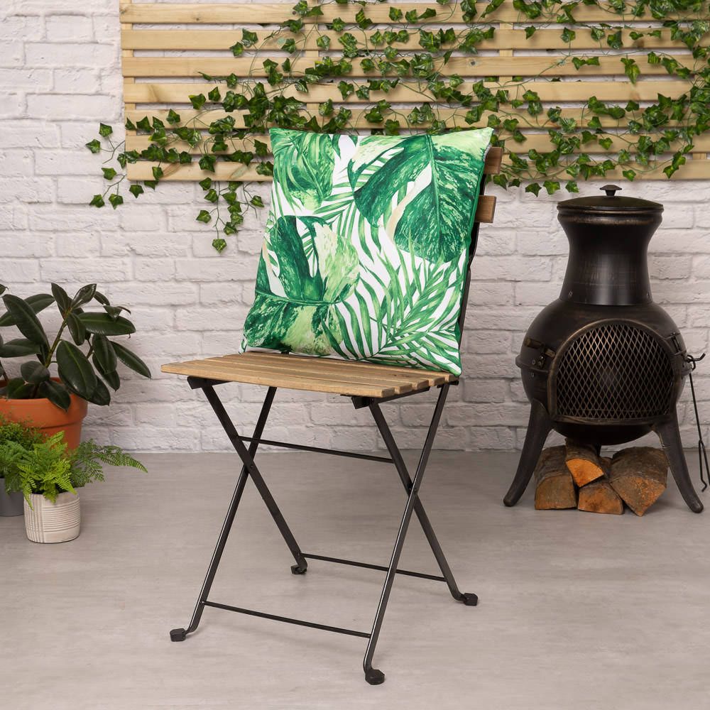 Monstera Palm Print Outdoor Cushion Chair