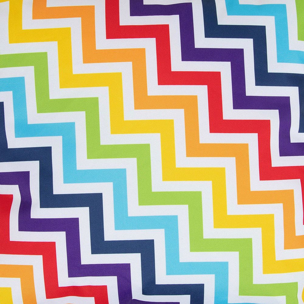  Veeva® Zig-Zag Rainbow Geometric Print Outdoor Cushion