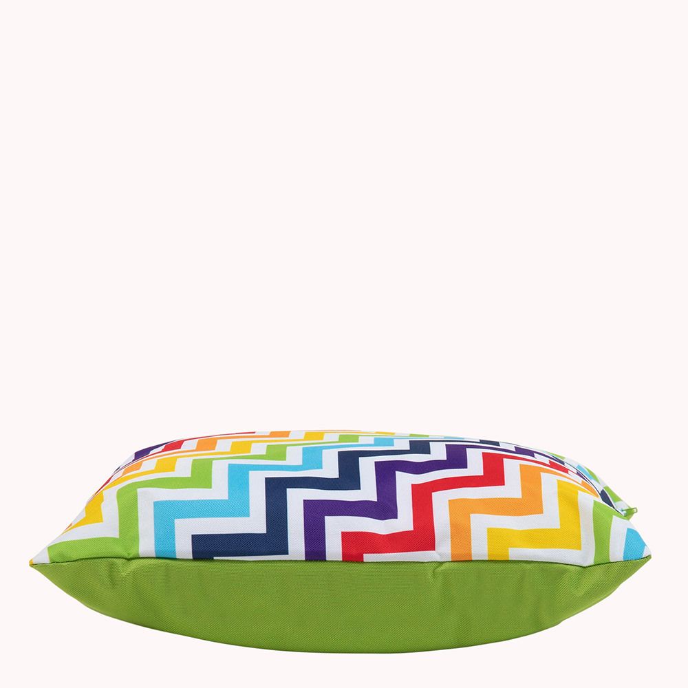  Veeva® Zig-Zag Rainbow Geometric Print Outdoor Cushion