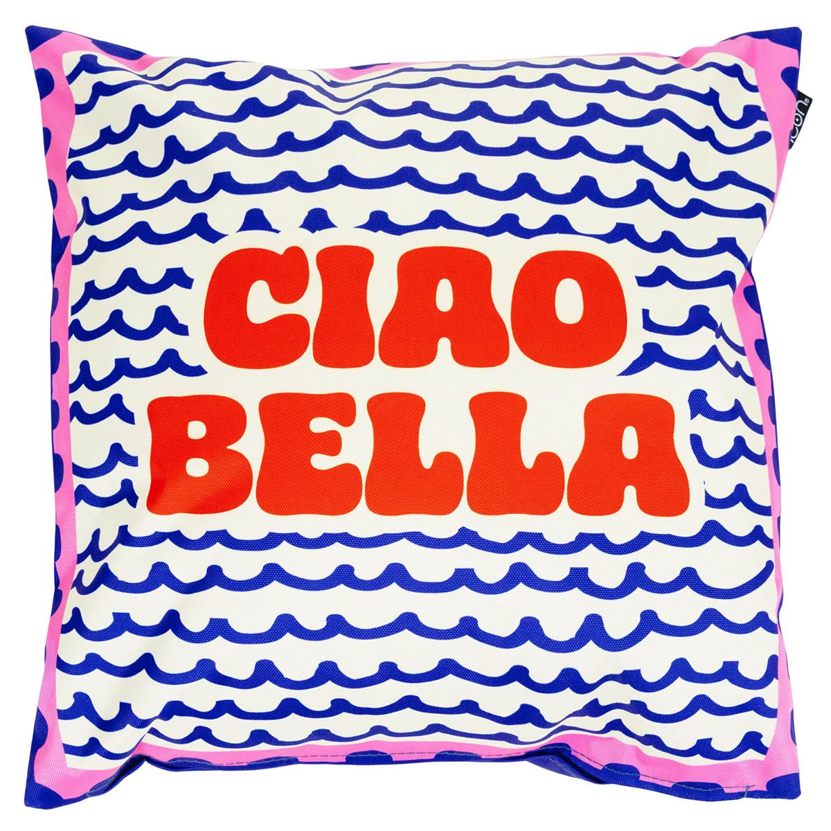 Italian Ciao Bella Print Indoor-Outdoor Cushion