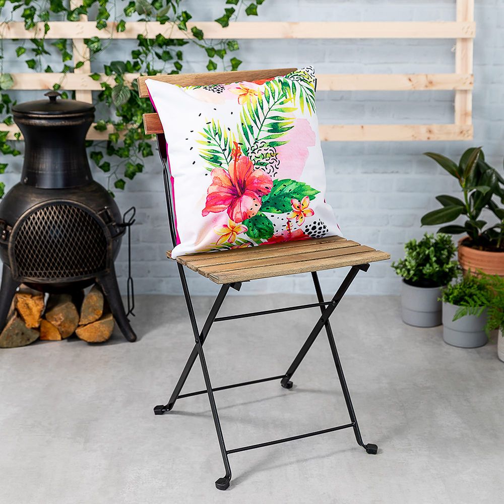 Exotic Floral Print Outdoor Cushion Lifestyle