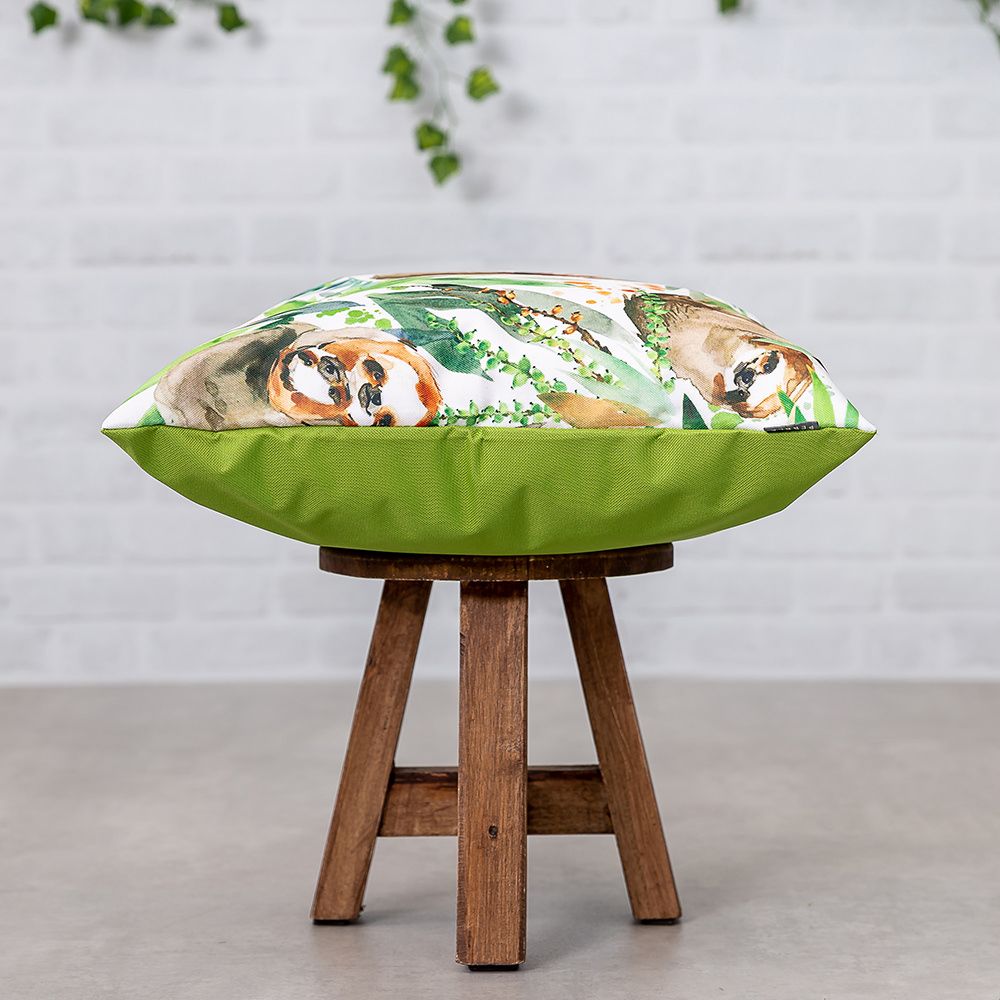 Sloth Tropical Outdoor Cushion Side View