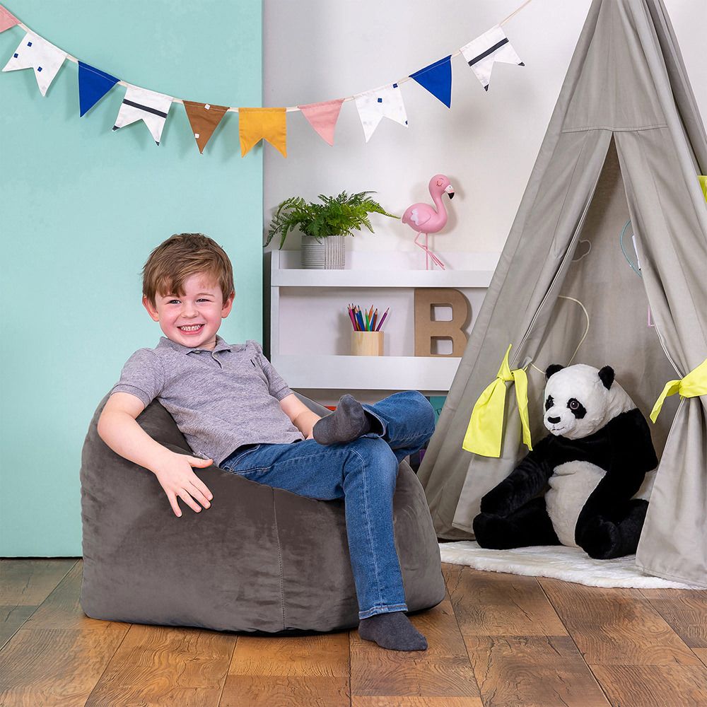 icon® Aurora Kids Velvet Bean Bag