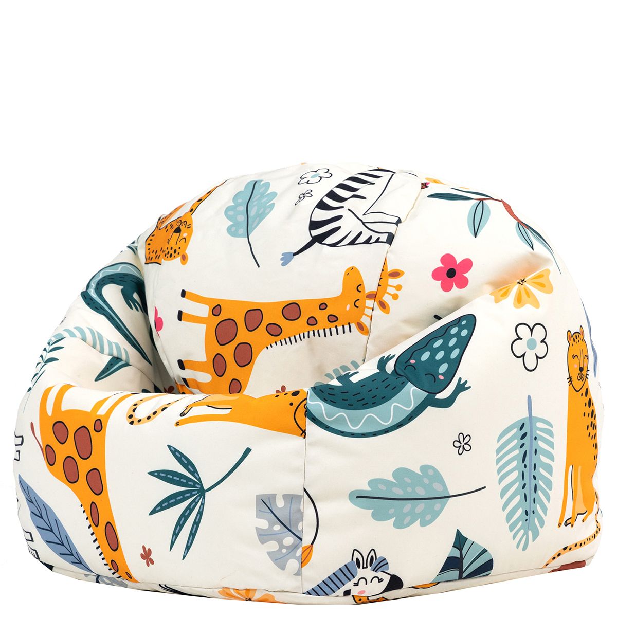 icon® Kids Animal Safari Print Classic Bean Bag, Multicolour