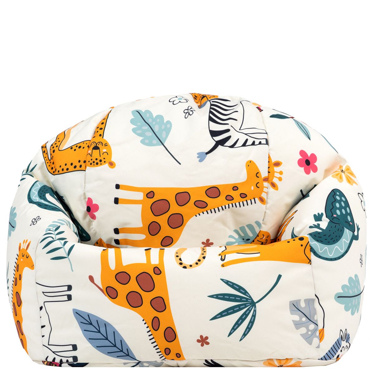 icon® Kids Animal Safari Print Classic Bean Bag, Multicolour