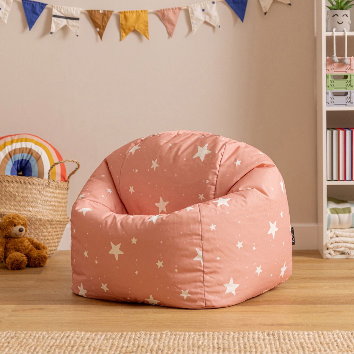 icon® Starry Skies Kids Bean Bag, Rose Dust Pink