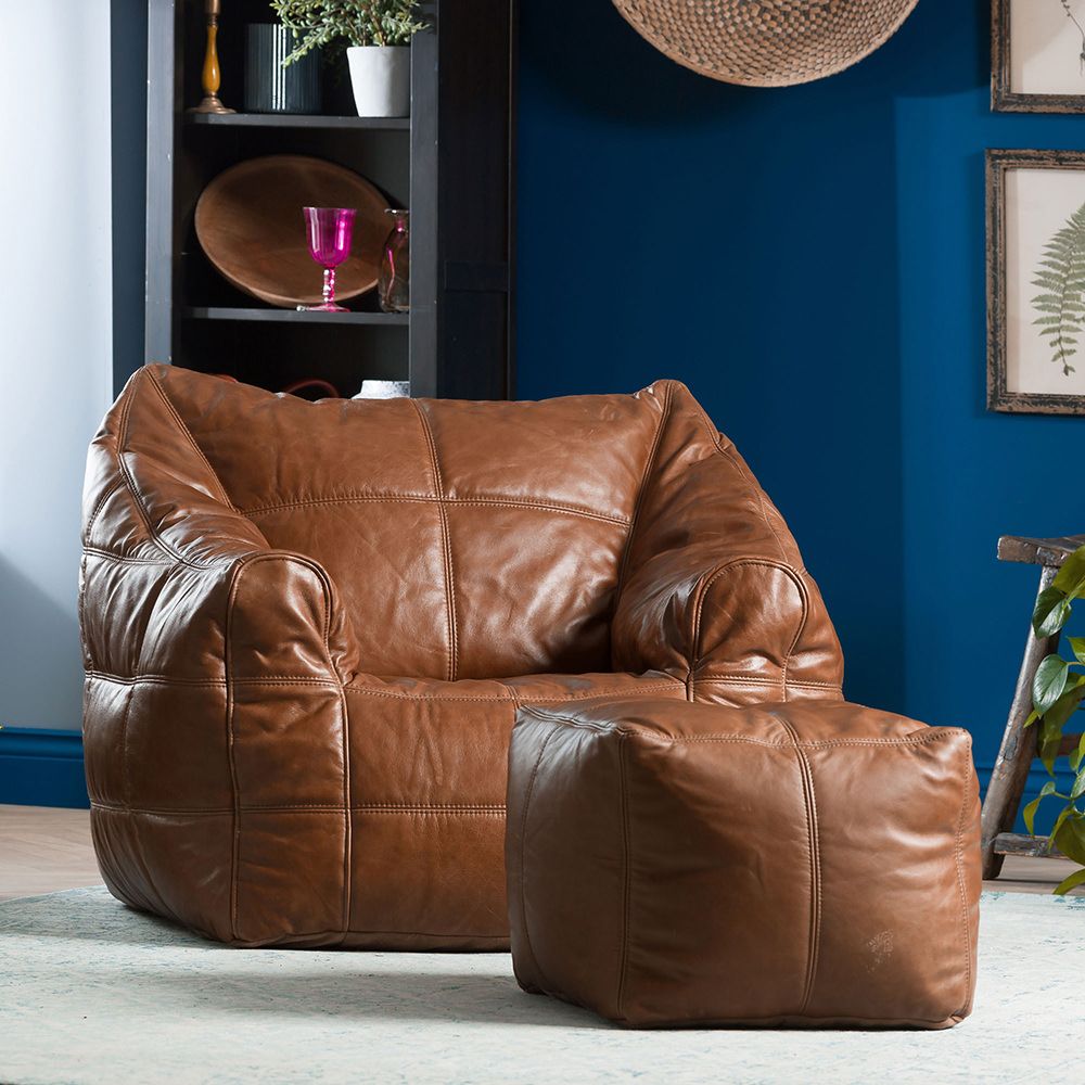 icon® Oxford Luxury Real Leather Armchair, Tan