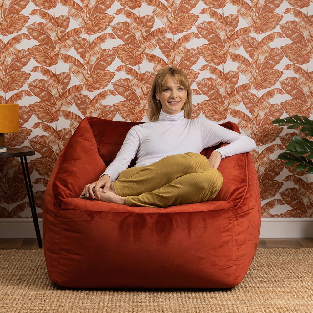 icon® Natalia Velvet Armchair Bean Bag