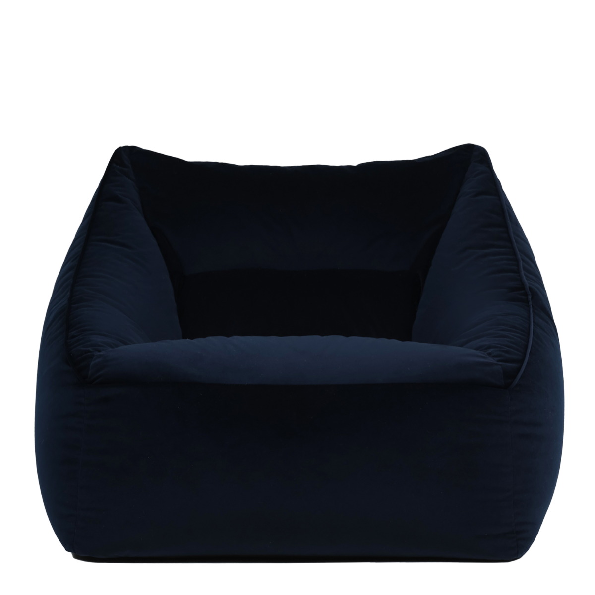 Natalia Velvet Armchair Bean Bag, Midnight Blue