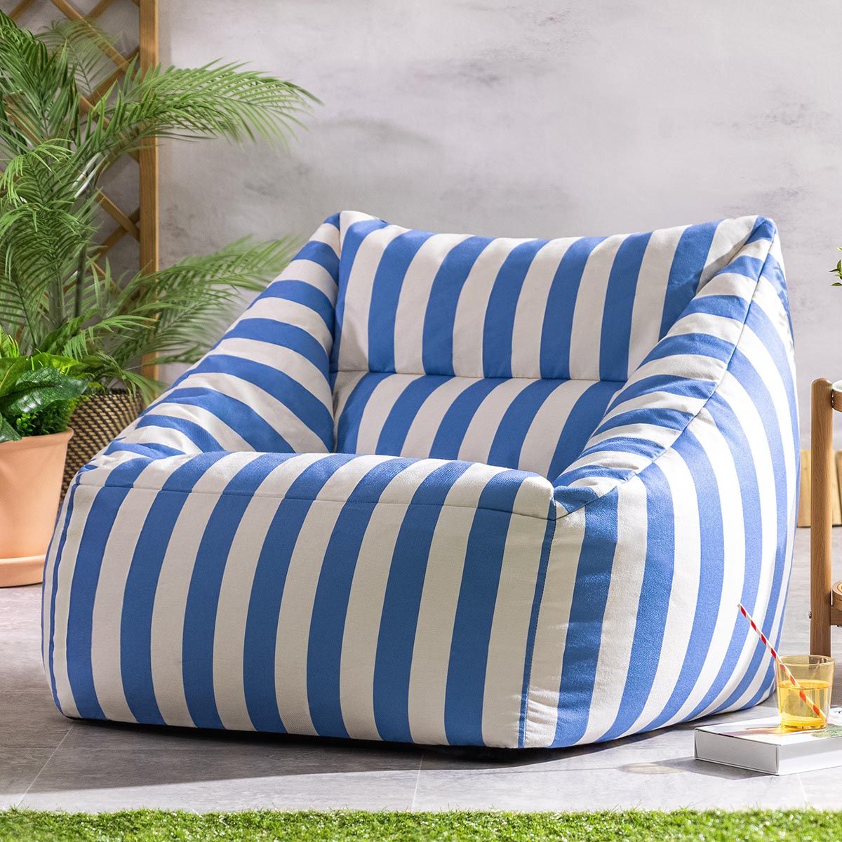 Icon Natalia Striped Woven Armchair Bean Bag