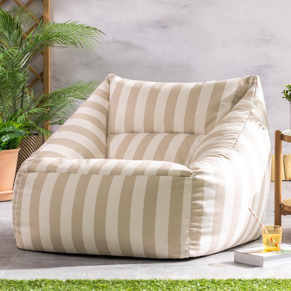 Icon Natalia Striped Woven Armchair Bean Bag