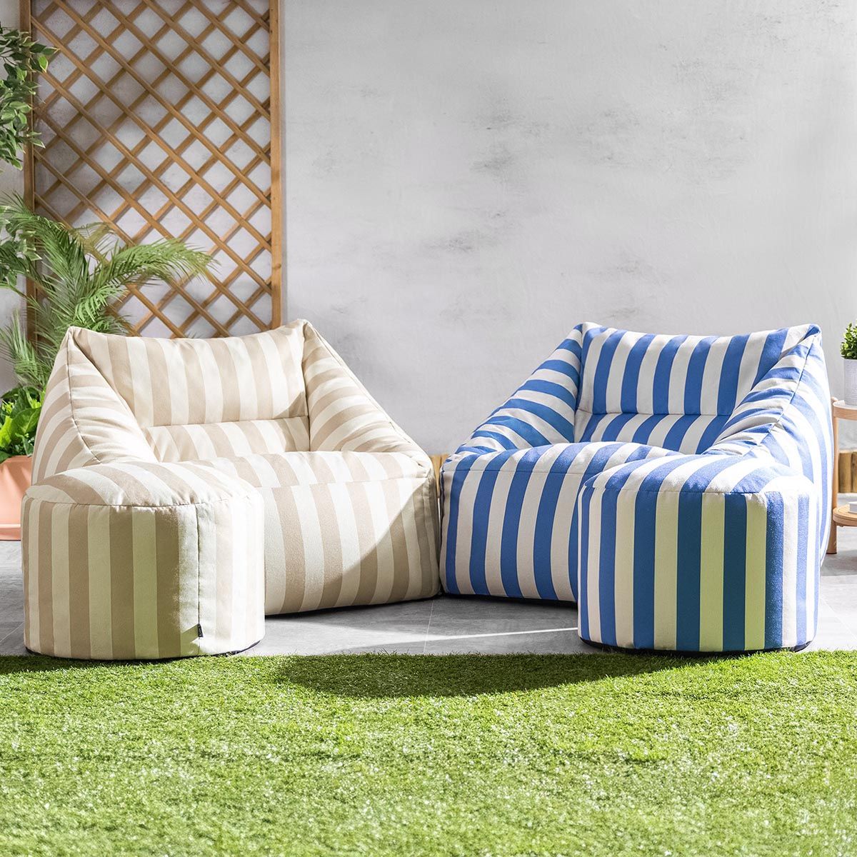 Icon Natalia Striped Woven Armchair Bean Bag