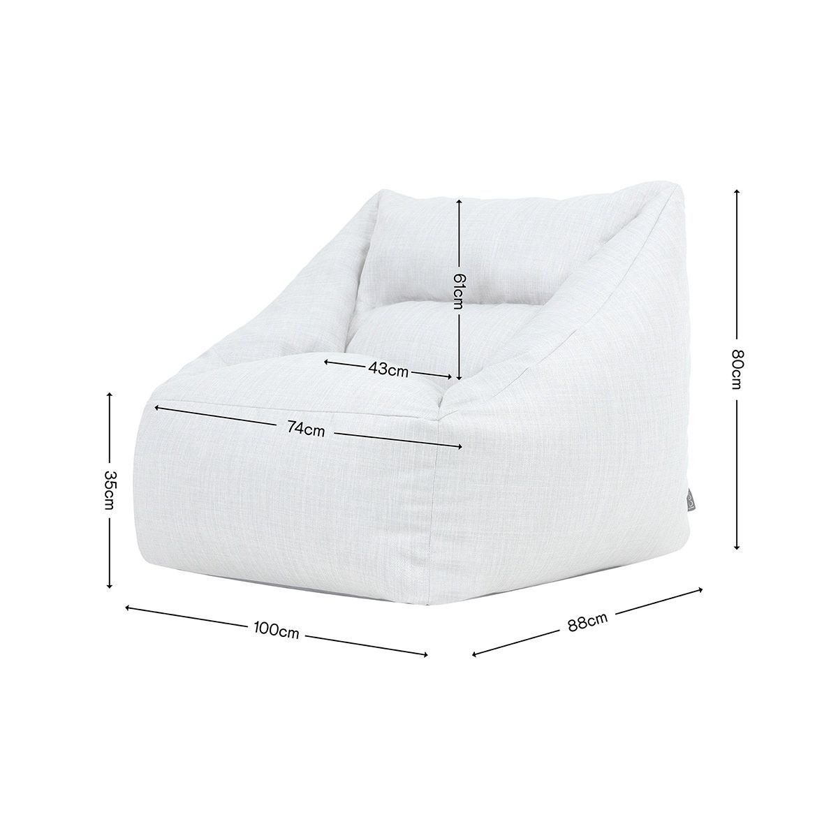 Icon Natalia Water-Resistant Woven Armchair Bean Bag
