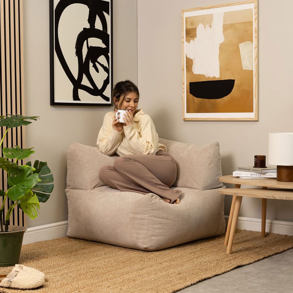 Tetra Corduroy Modular Corner, Natural