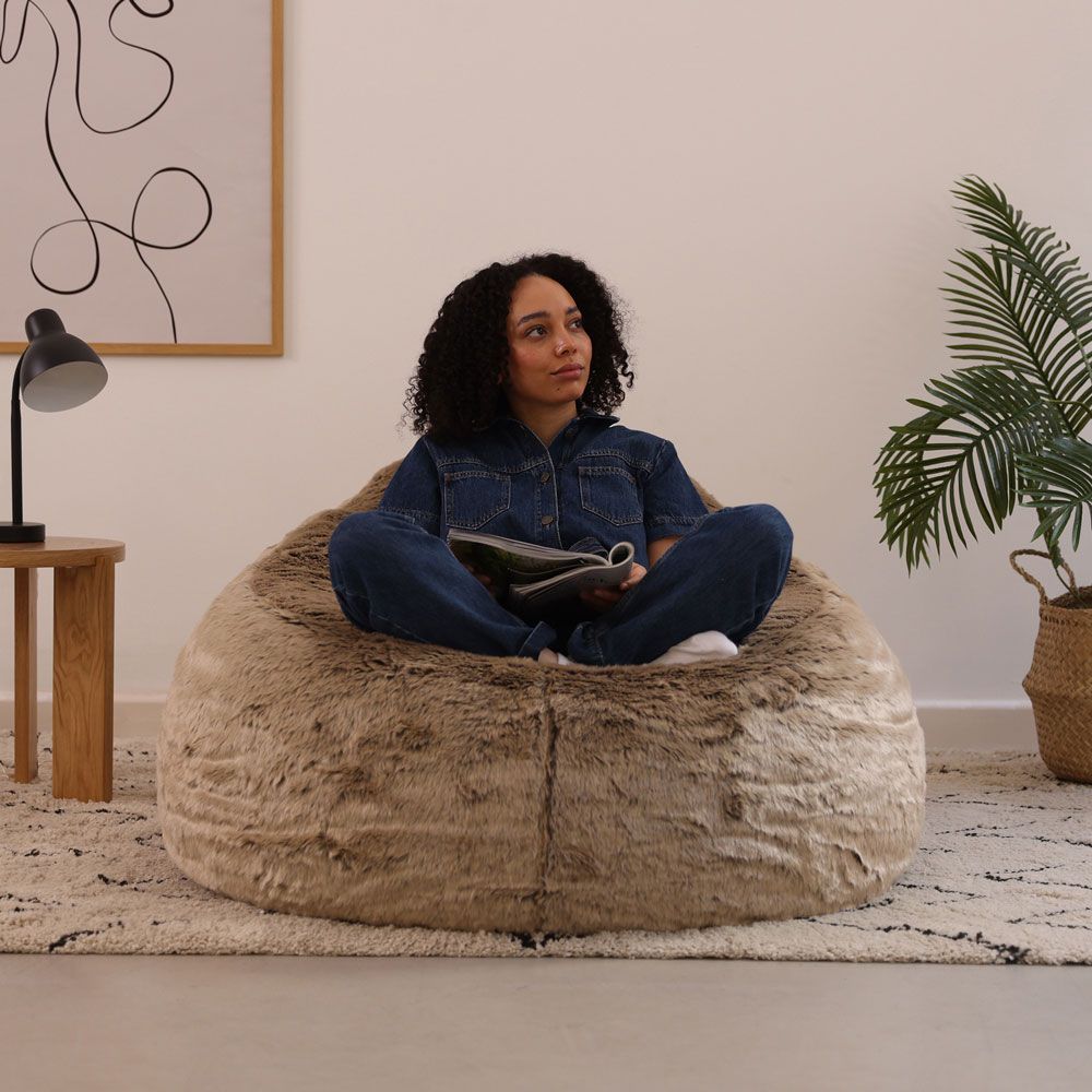 icon® Mink Faux Fur Cocoon Bean Bag