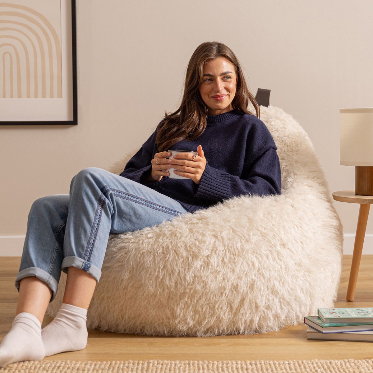 icon® Yeti Faux Fur Cocoon Bean Bag