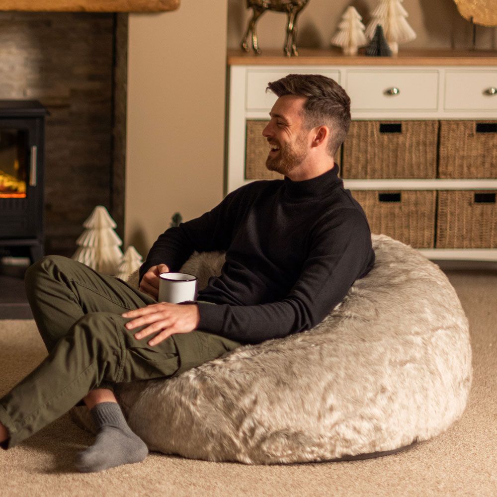 icon® Lapin Faux Fur Bean Bag