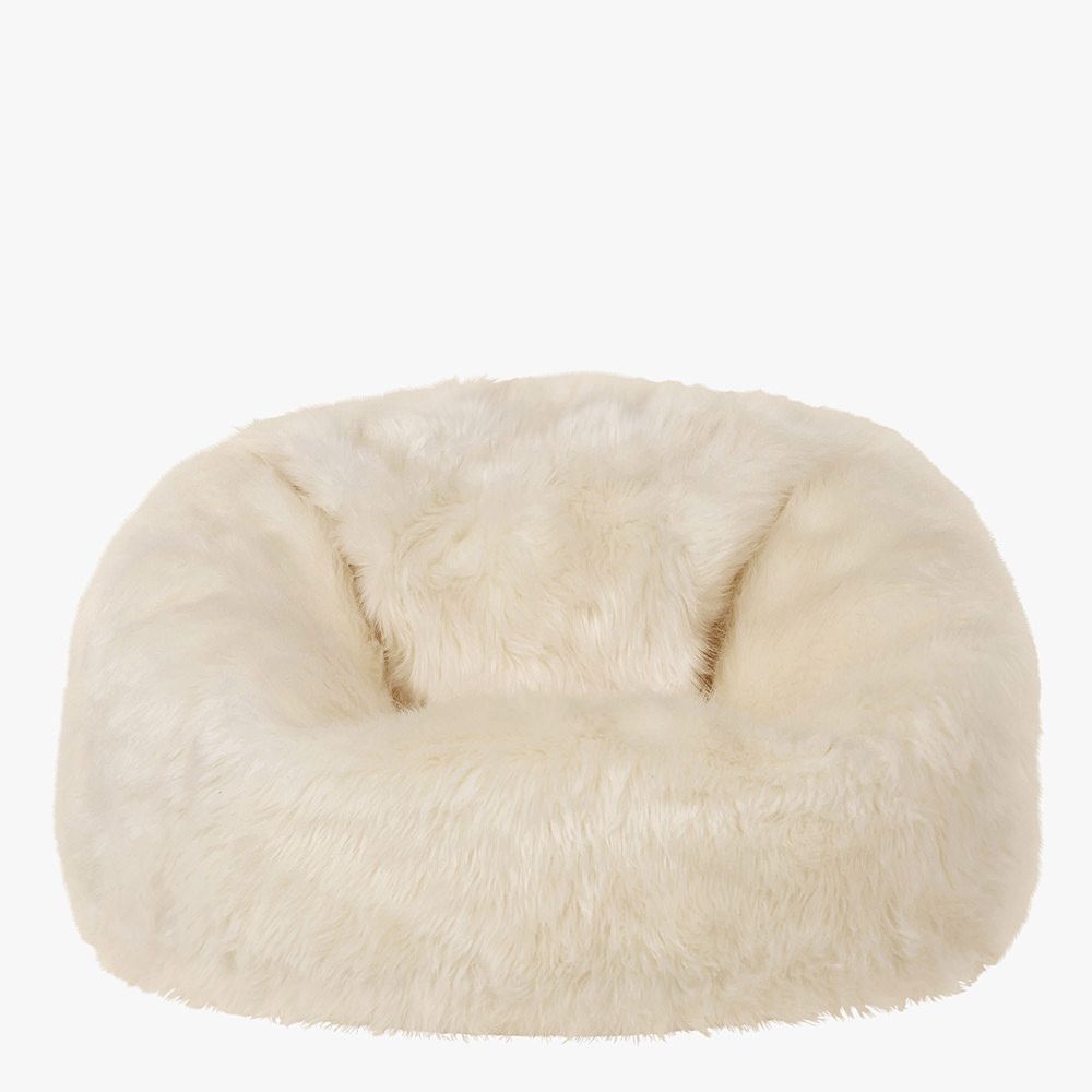 icon® Soho Faux Fur Bean Bag, Cream