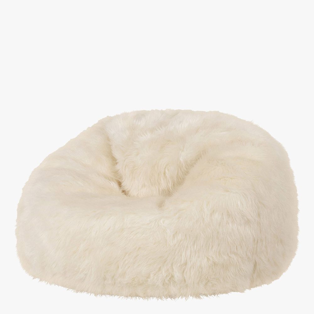 icon® Soho Faux Fur Bean Bag, Cream