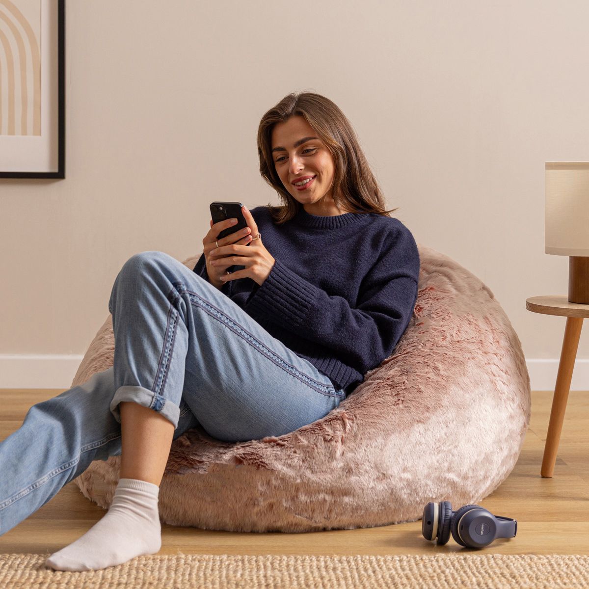 icon® Hacienda Faux Fur Bean Bag