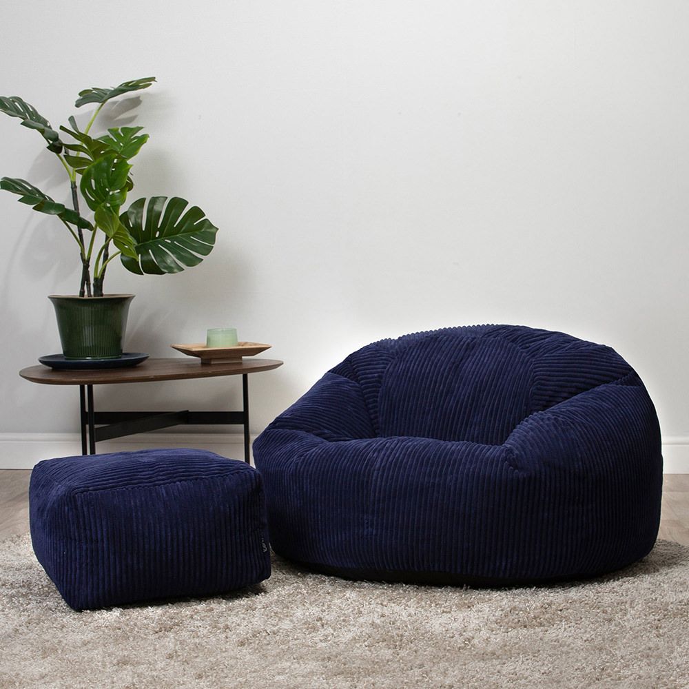 icon® Kingston Cord Classic Bean Bag & Footstool