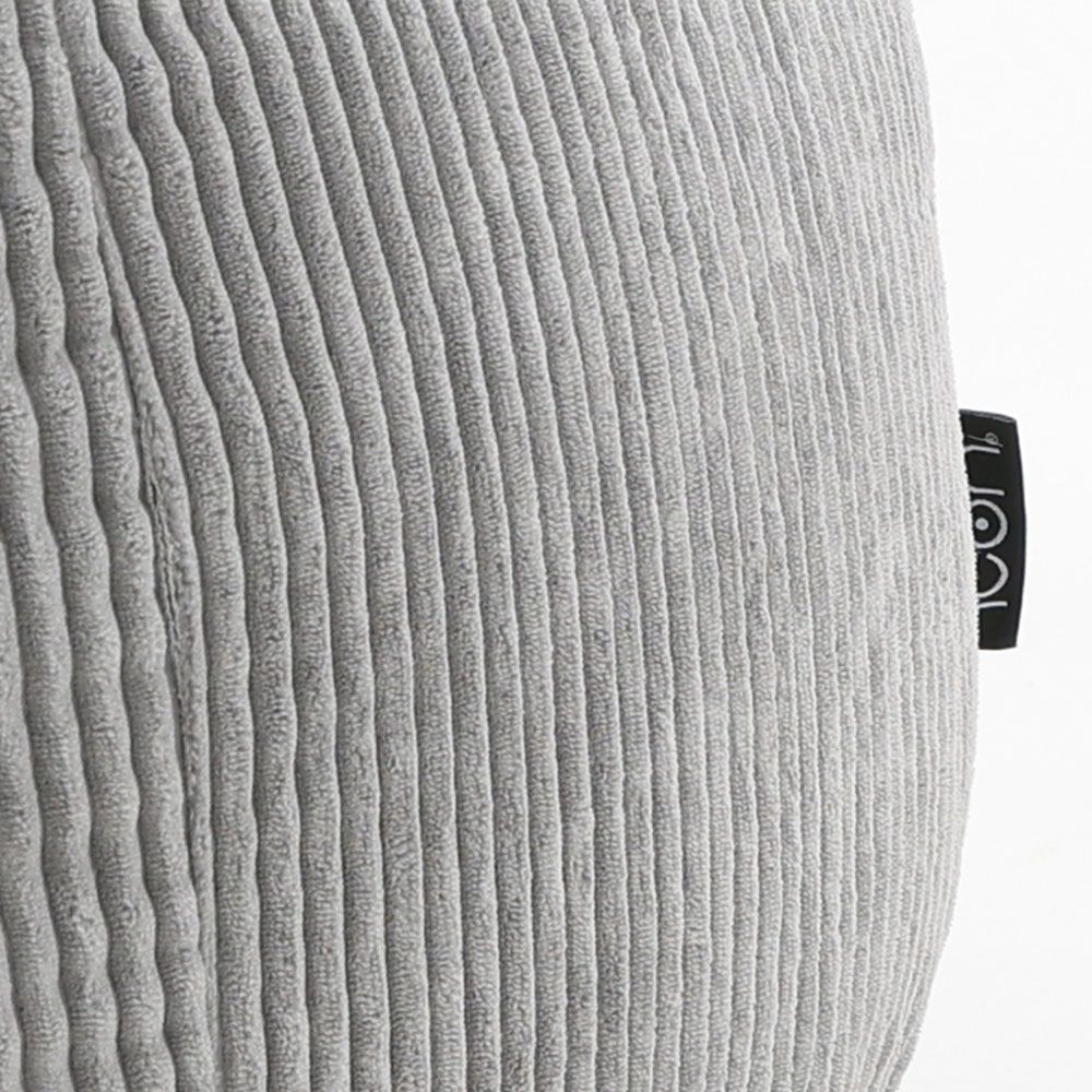 icon® Kingston Cord Classic Bean Bag & Footstool, Light Grey