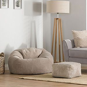 icon® Kingston Cord Classic Bean Bag & Footstool