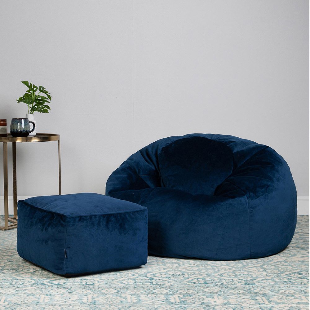 icon® Aurora Velvet Bean Bag & Footstool
