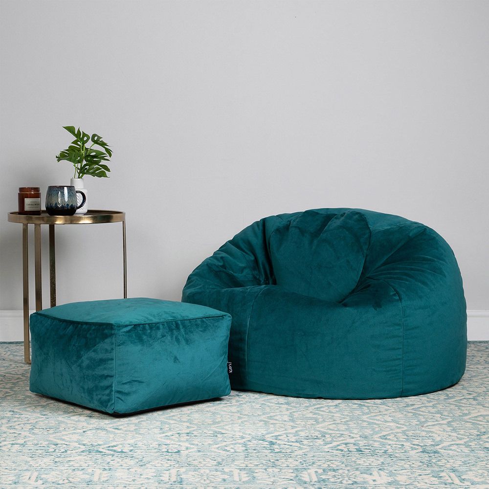 icon® Aurora Velvet Bean Bag & Footstool