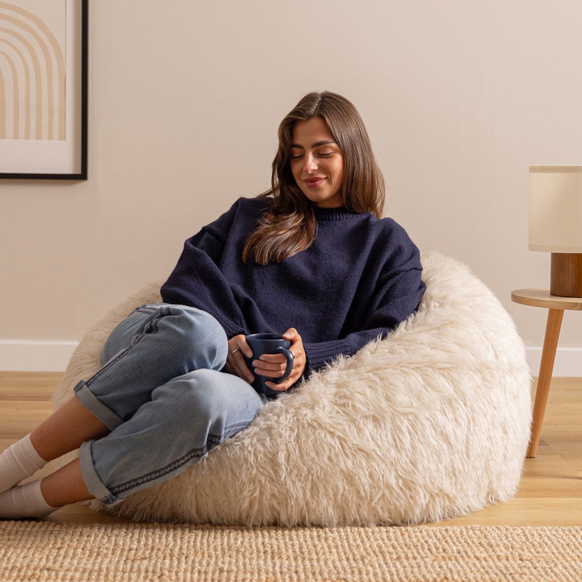 icon® Mongolian Faux Fur Classic Bean Bag