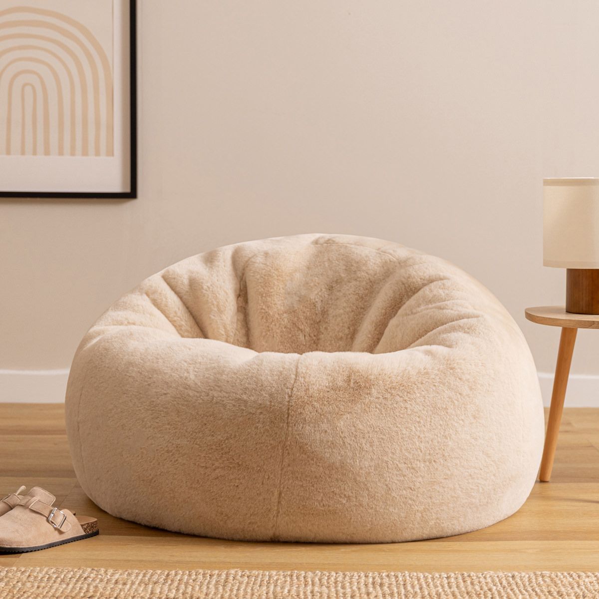 Icon Kingston Faux Rabbit Fur Classic Bean Bag
