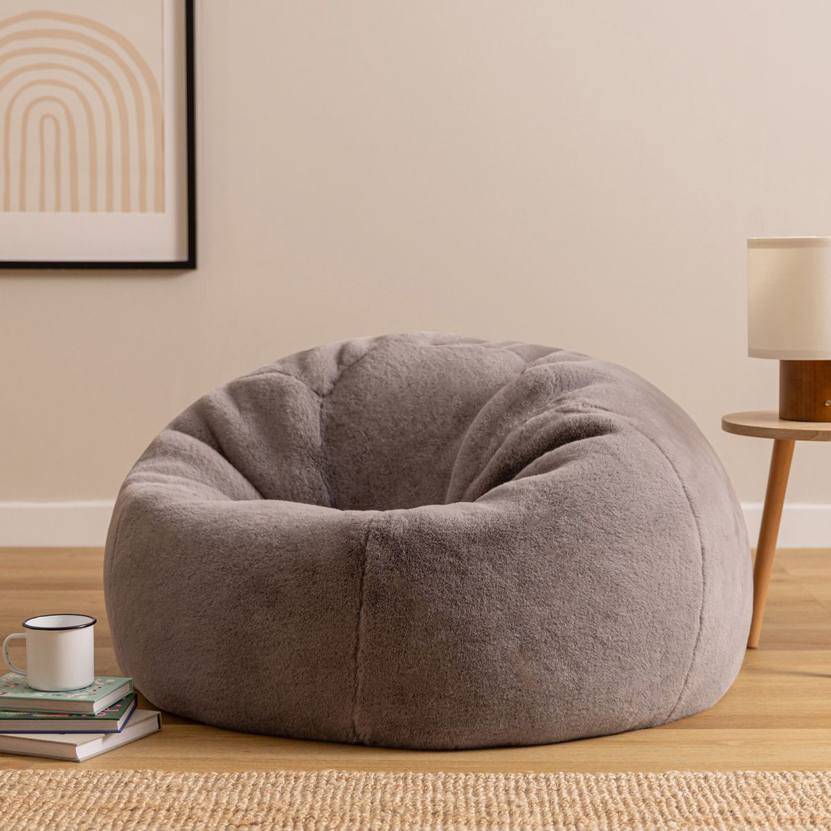 Icon Kingston Faux Rabbit Fur Classic Bean Bag