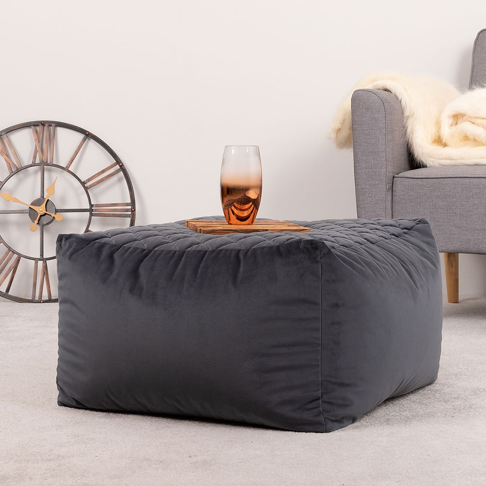 icon® Cortado Quilted Velvet Footstool